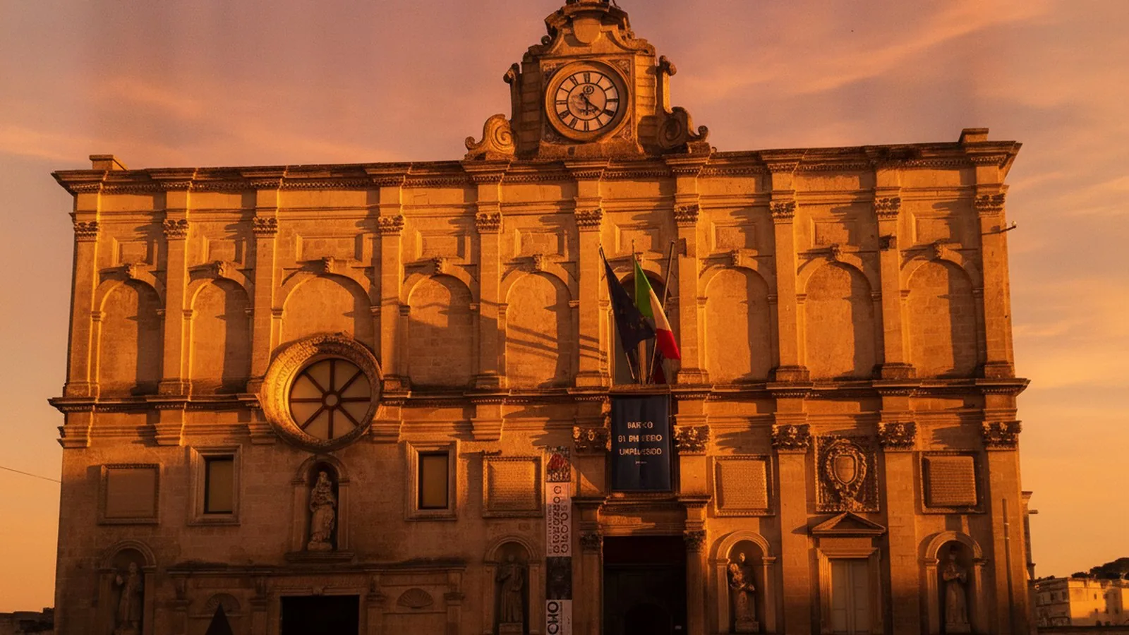 La facciata di Palazzo Lanfranchi a Matera, sede del museo nazionale